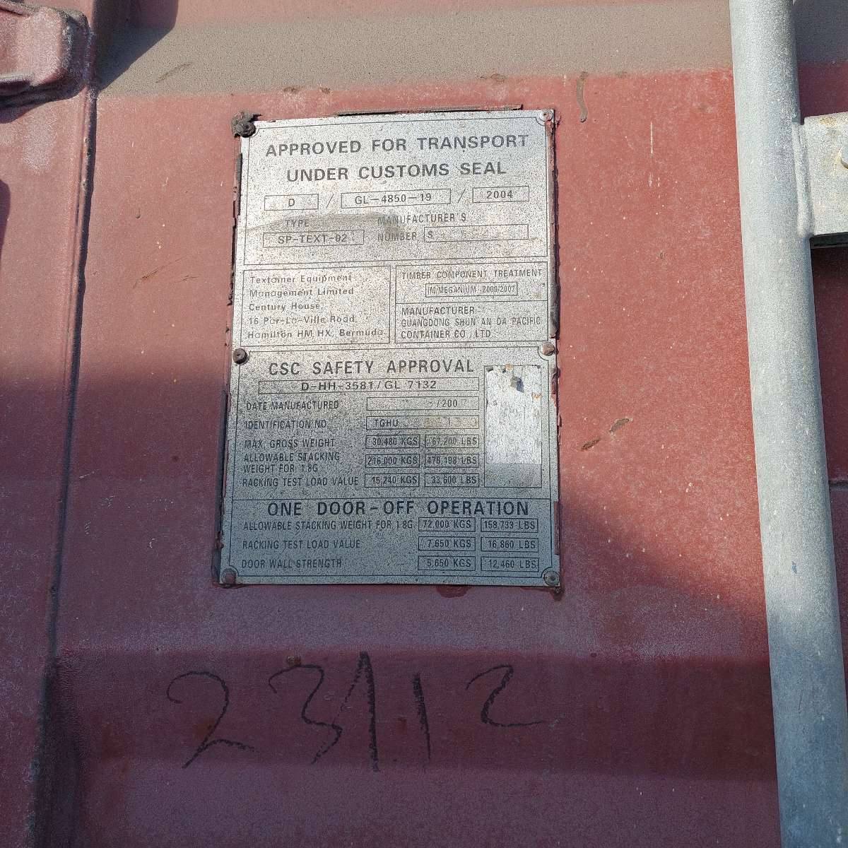 Морской контейнер TGHU0853130