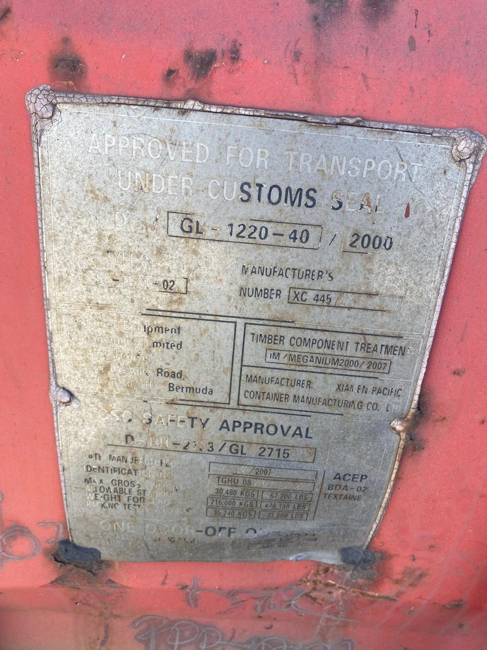 Морской контейнер TGHU0889662