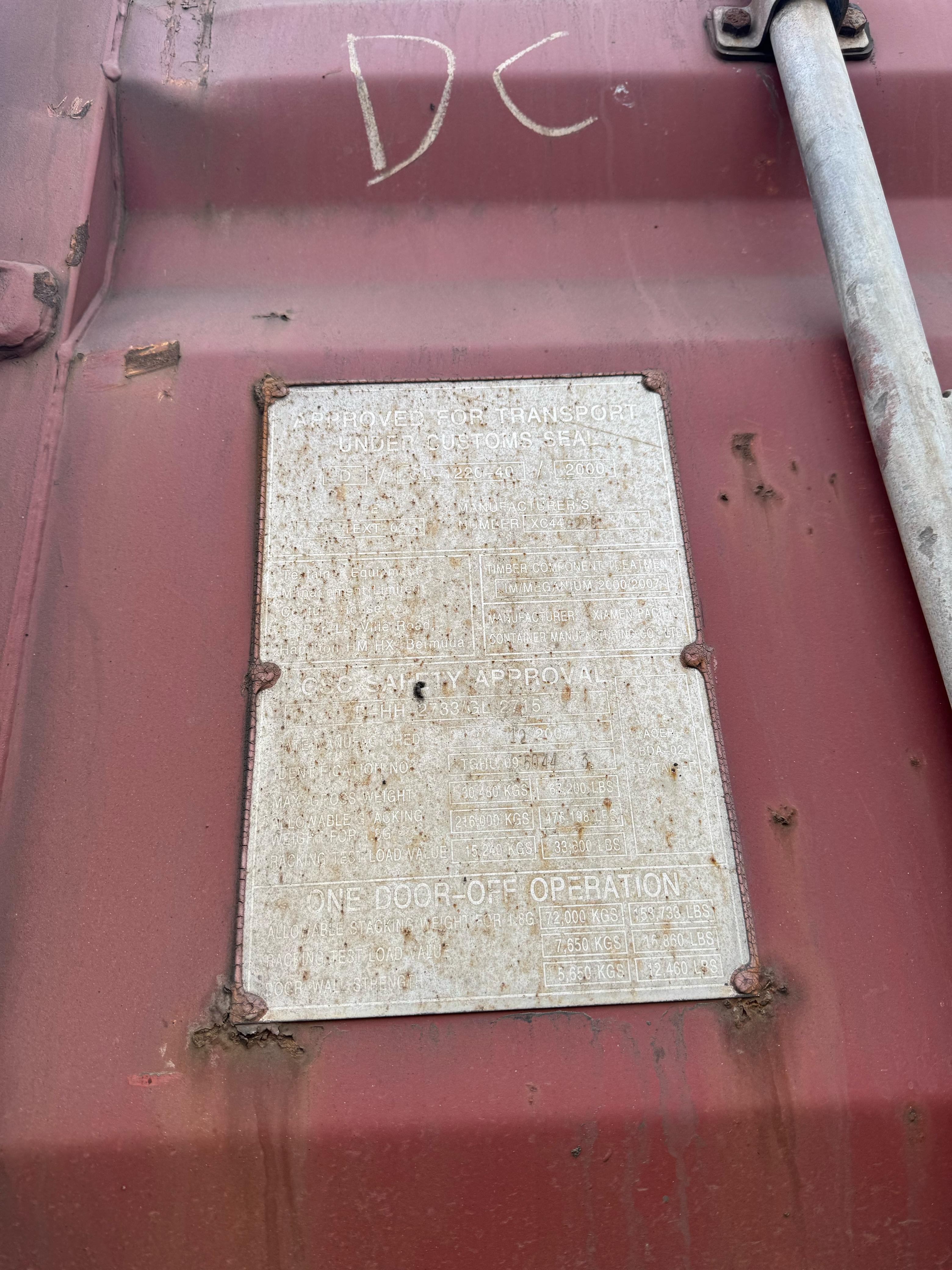 Морской контейнер TGHU0950443