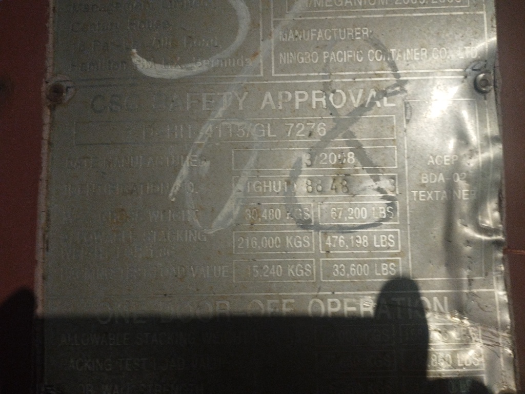 Морской контейнер TGHU1088483