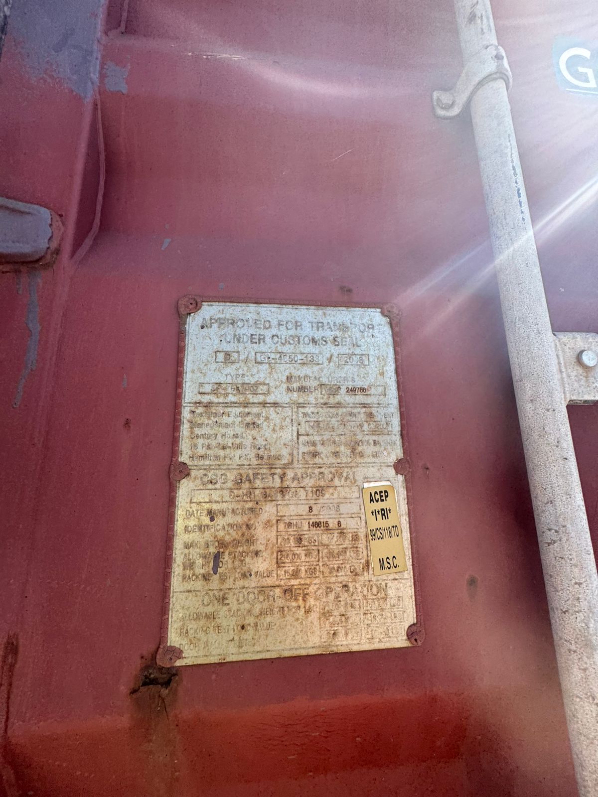 Морской контейнер TGHU1466156