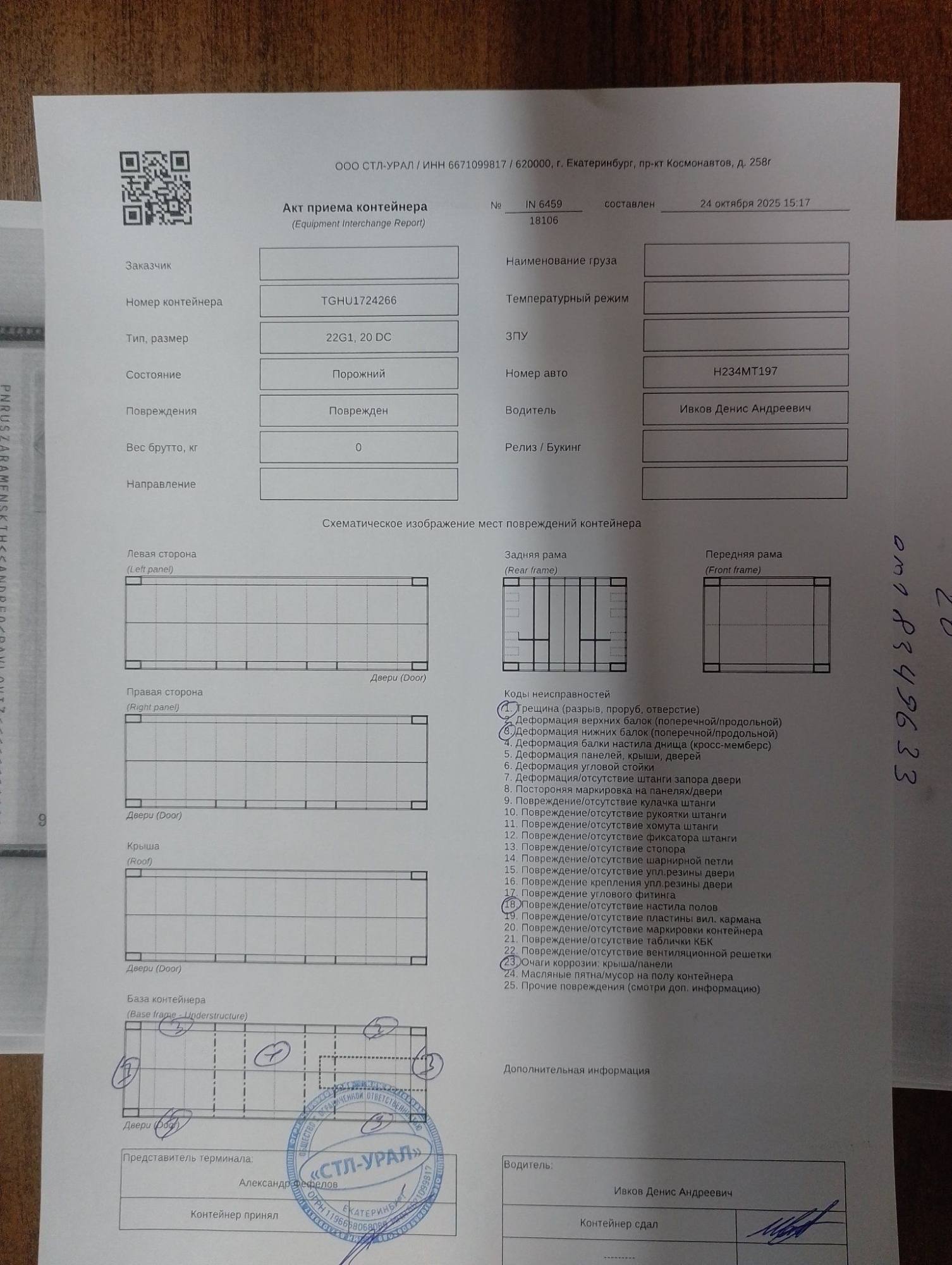Морской контейнер TGHU1724266