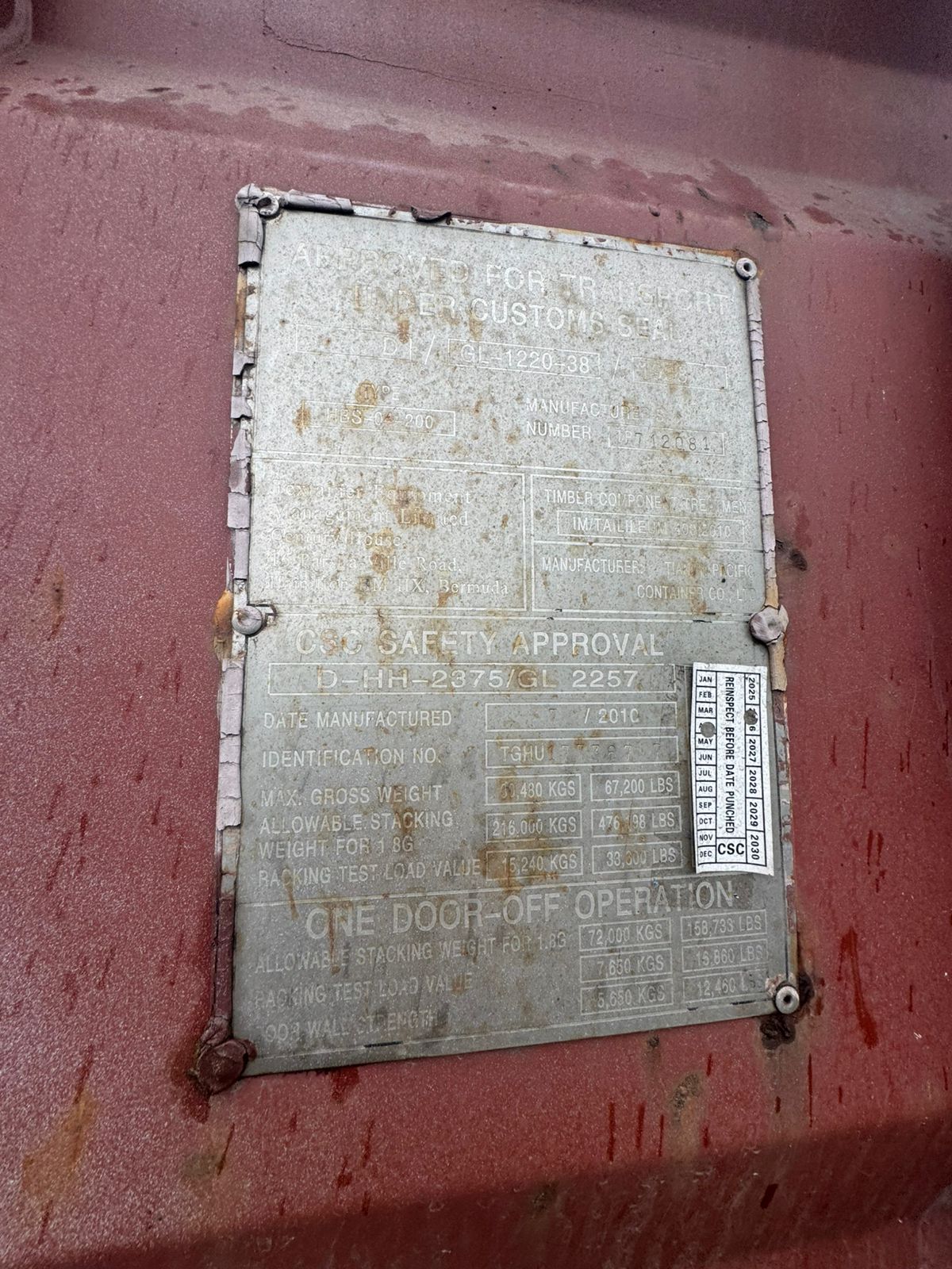 Морской контейнер TGHU1773677