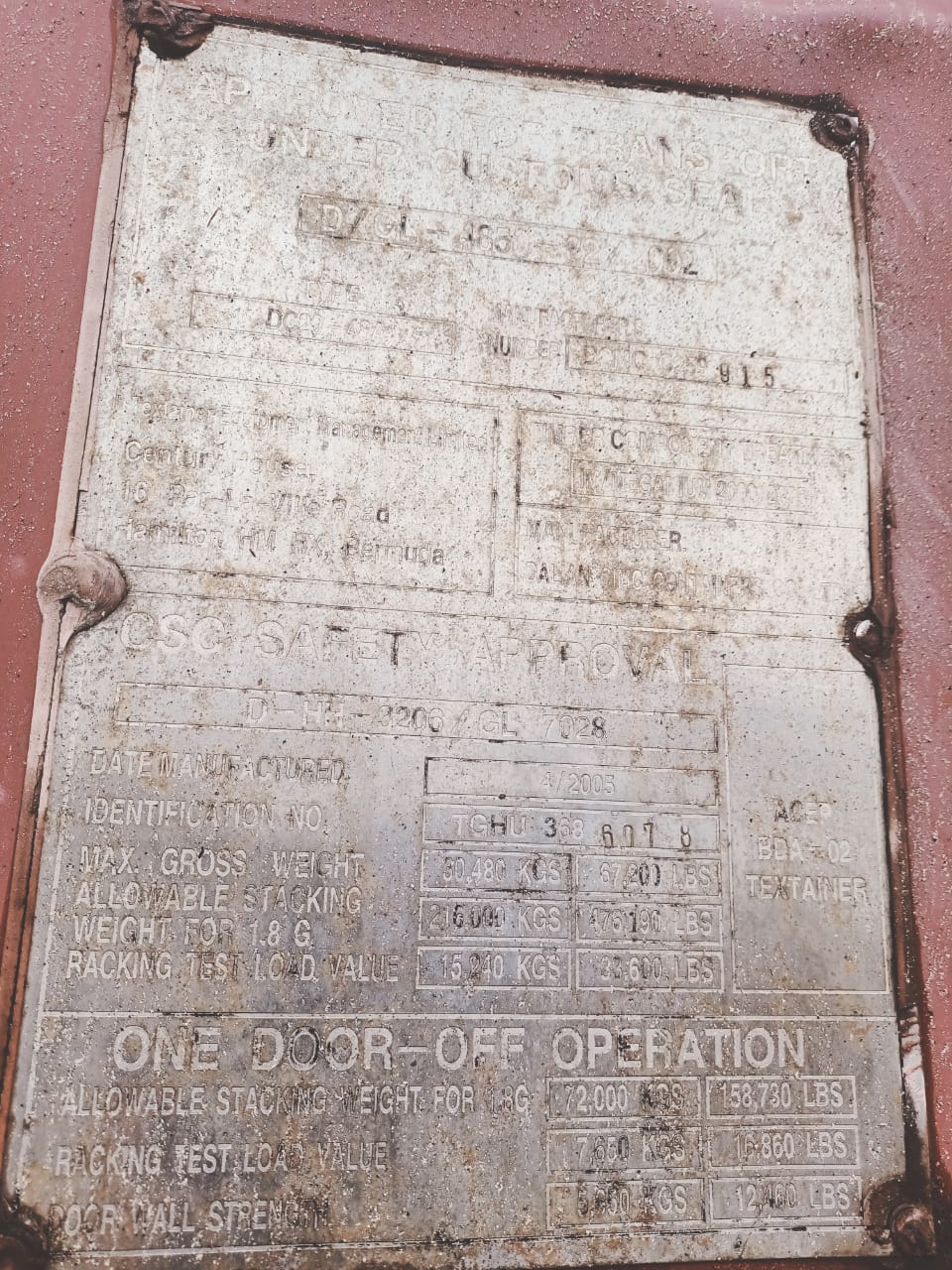 Морской контейнер TGHU3686078