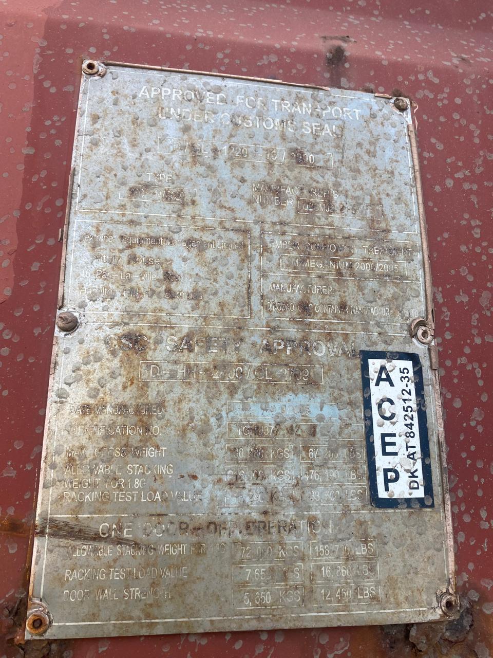 Морской контейнер TGHU3729420