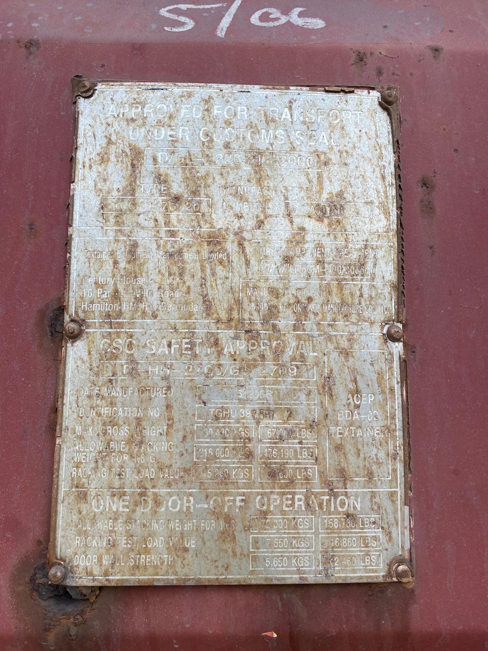 Морской контейнер TGHU3975872