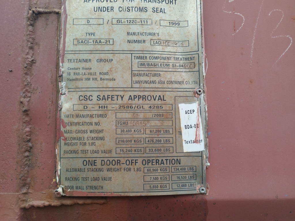 Морской контейнер TGHU4531548