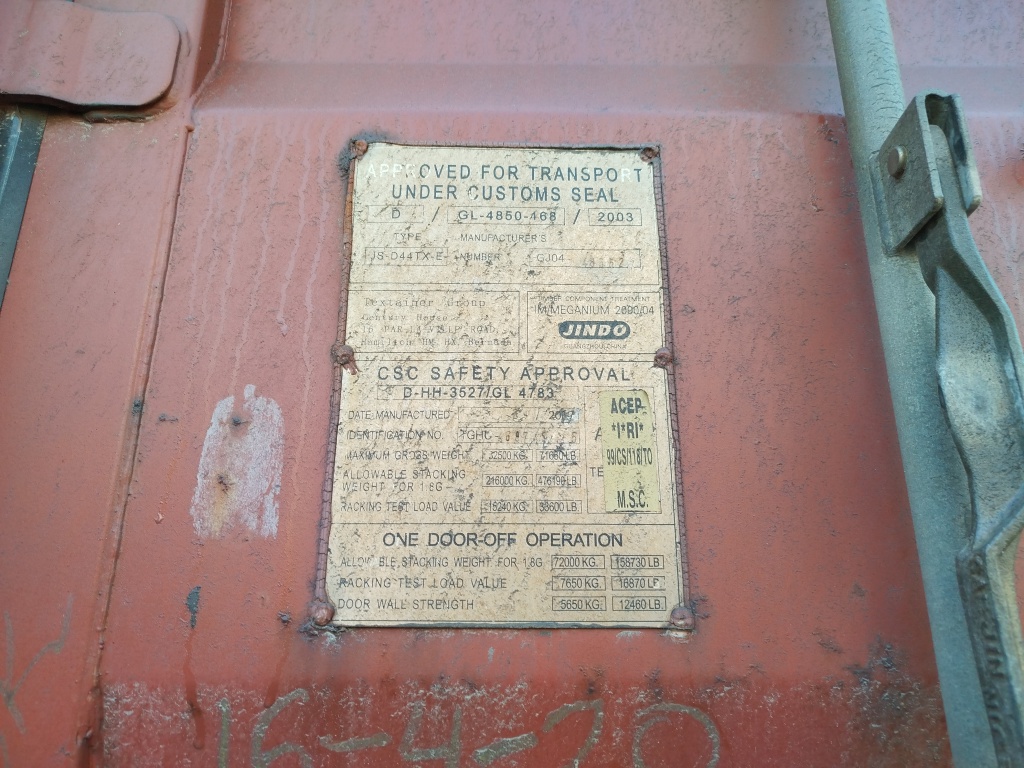 Морской контейнер TGHU4697415