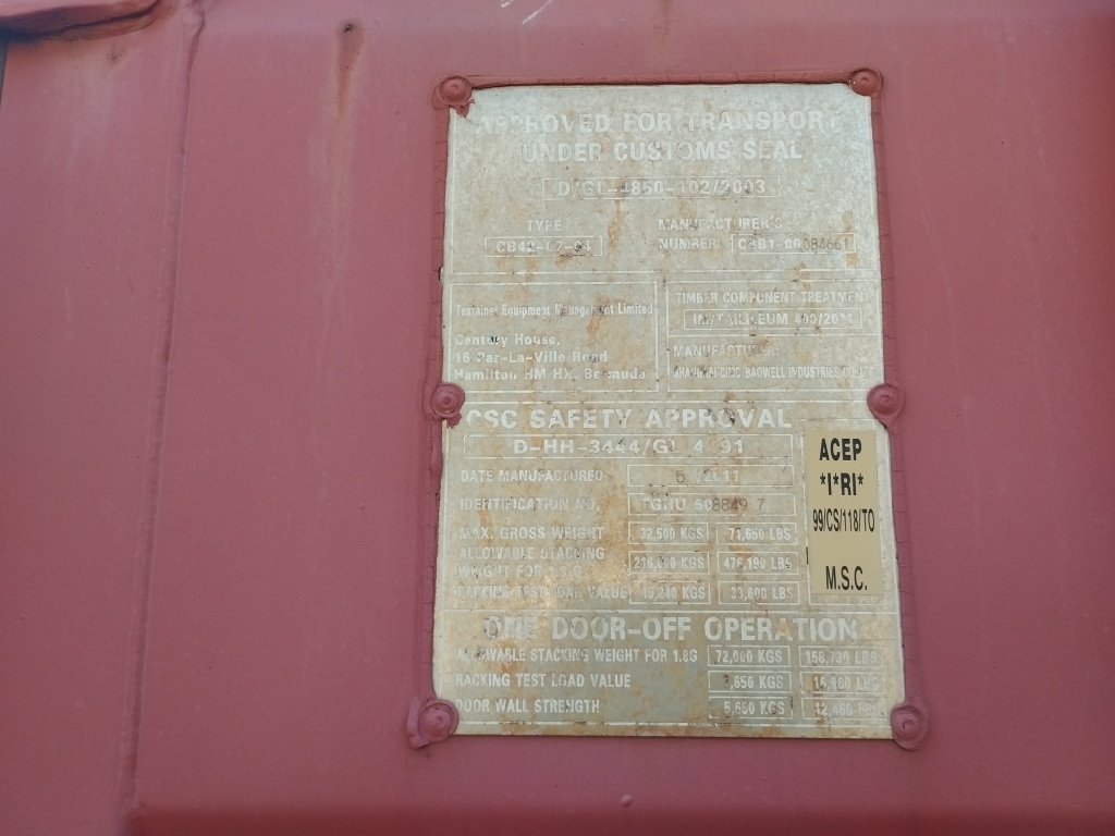 Морской контейнер TGHU5088497