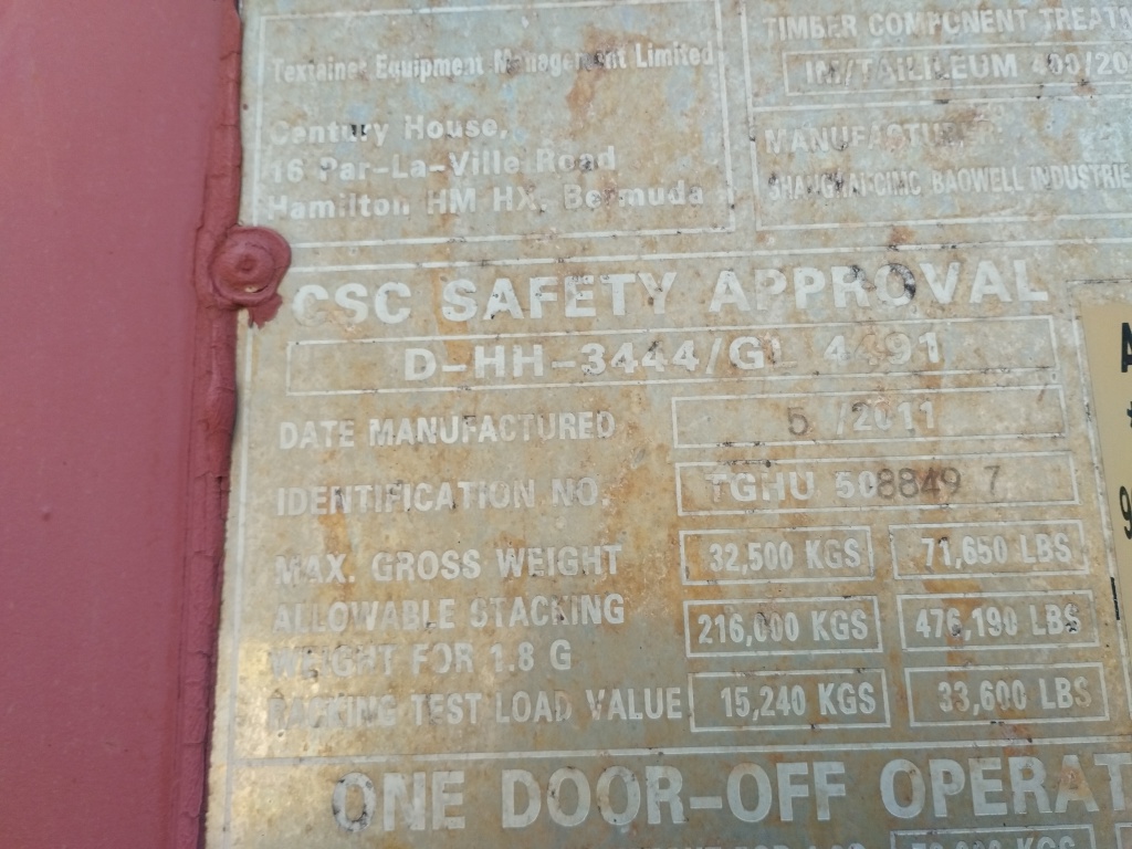 Морской контейнер TGHU5088497