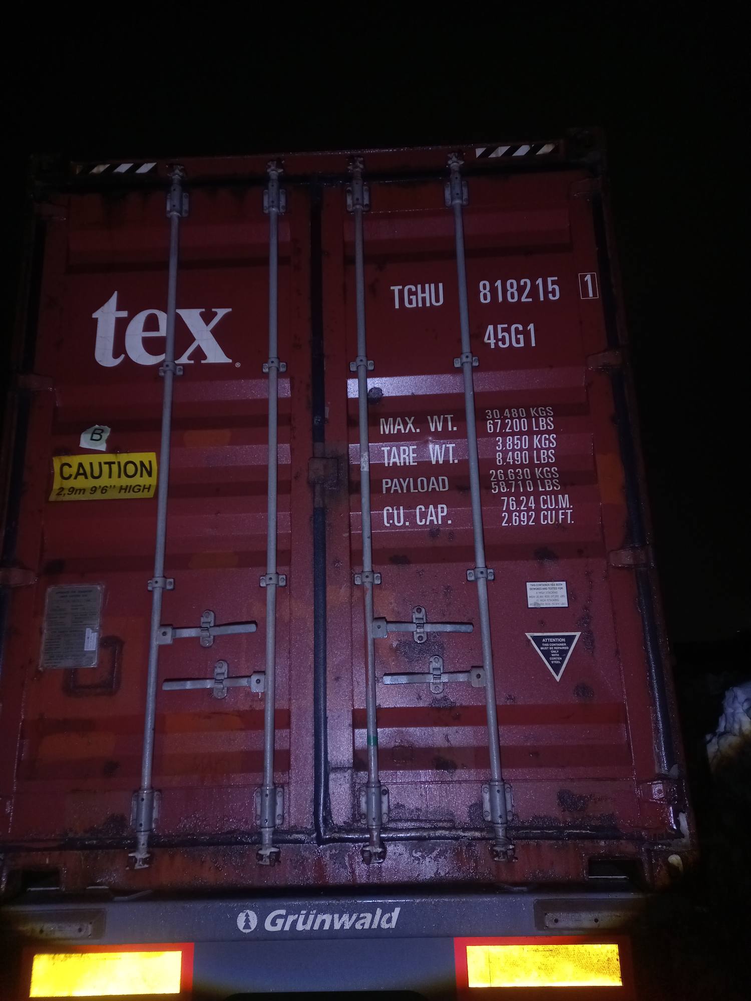 Морской контейнер TGHU8182151