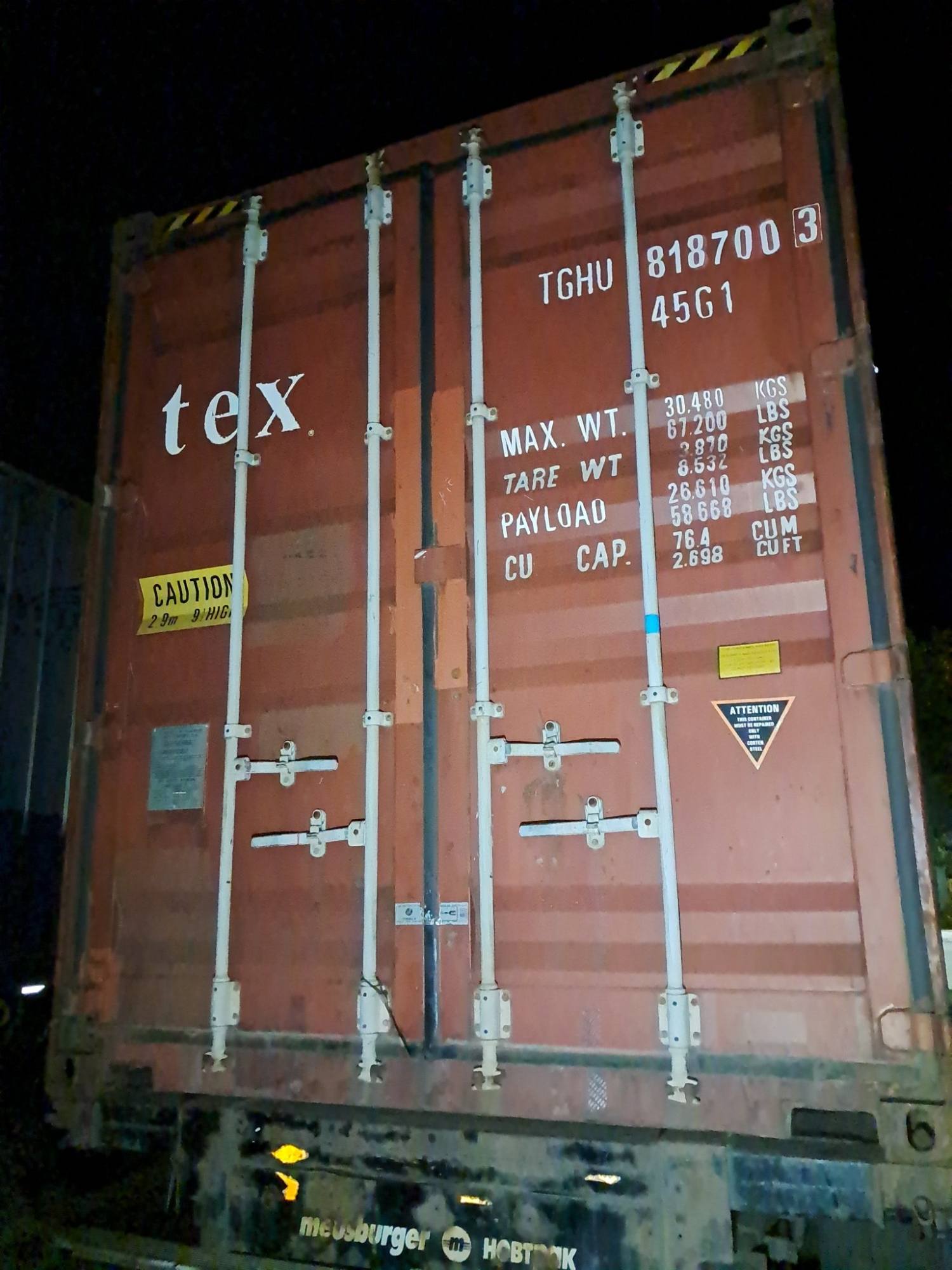 Морской контейнер TGHU8187003