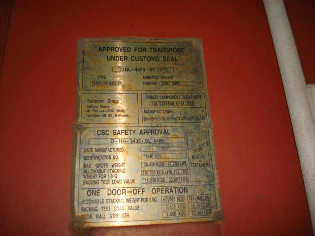 Морской контейнер TGHU8292992