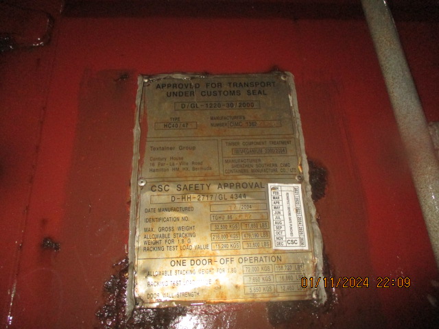 Морской контейнер TGHU8666623