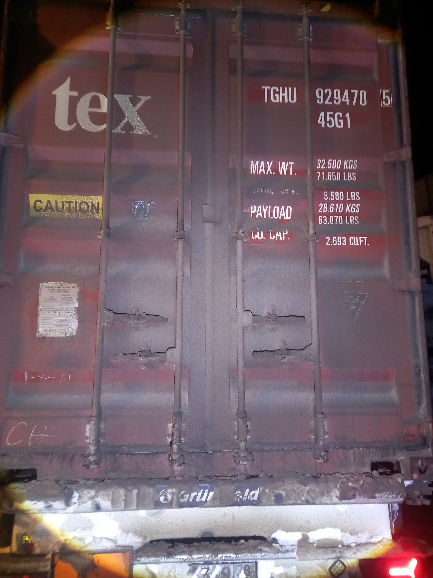 Морской контейнер TGHU9294705