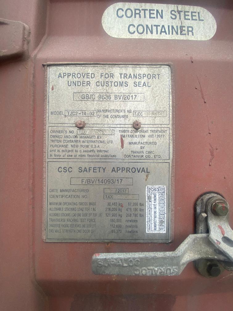 Морской контейнер TLLU2060751