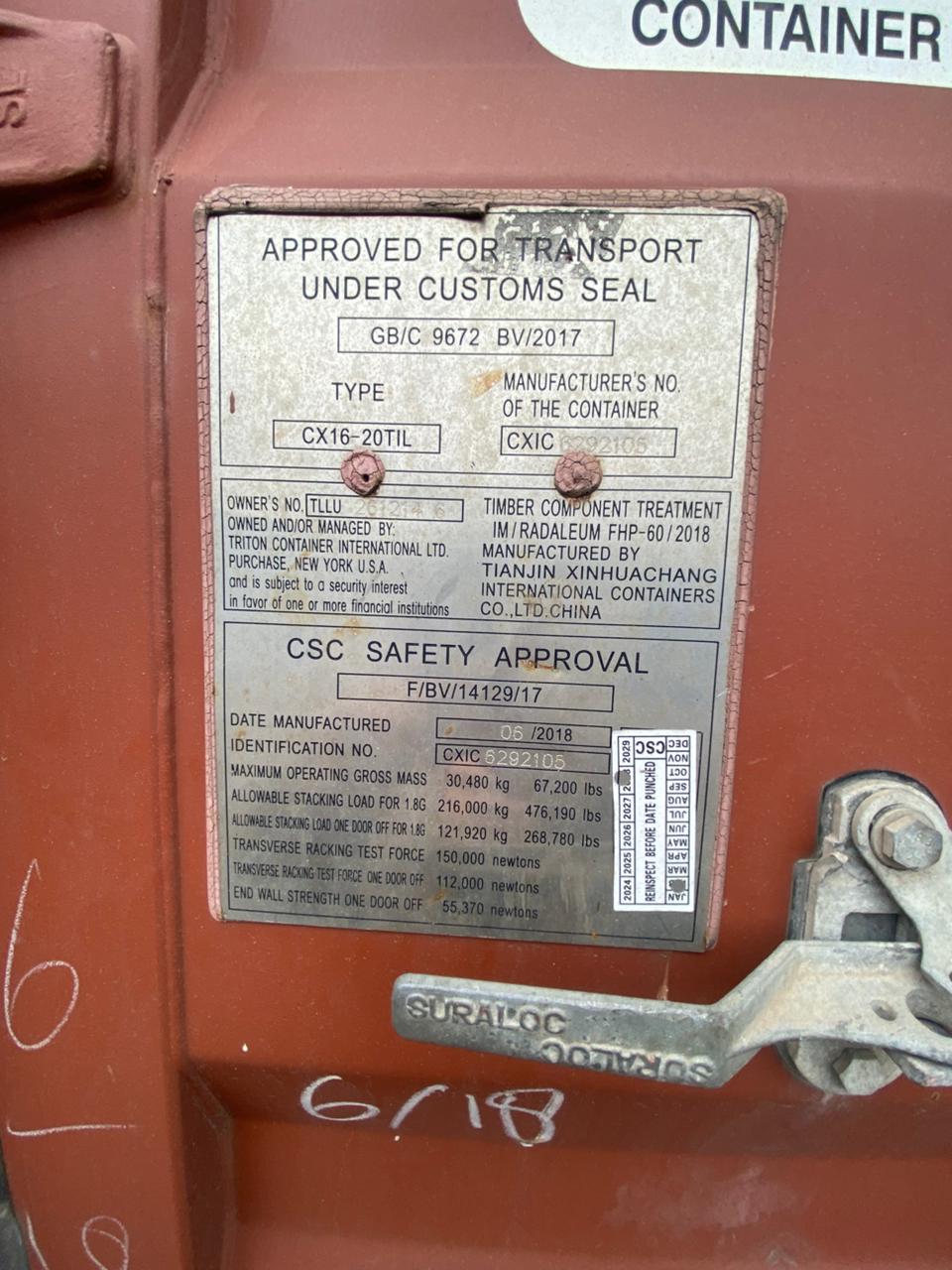 Морской контейнер TLLU2612146