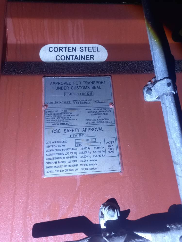 Морской контейнер TLLU7764500