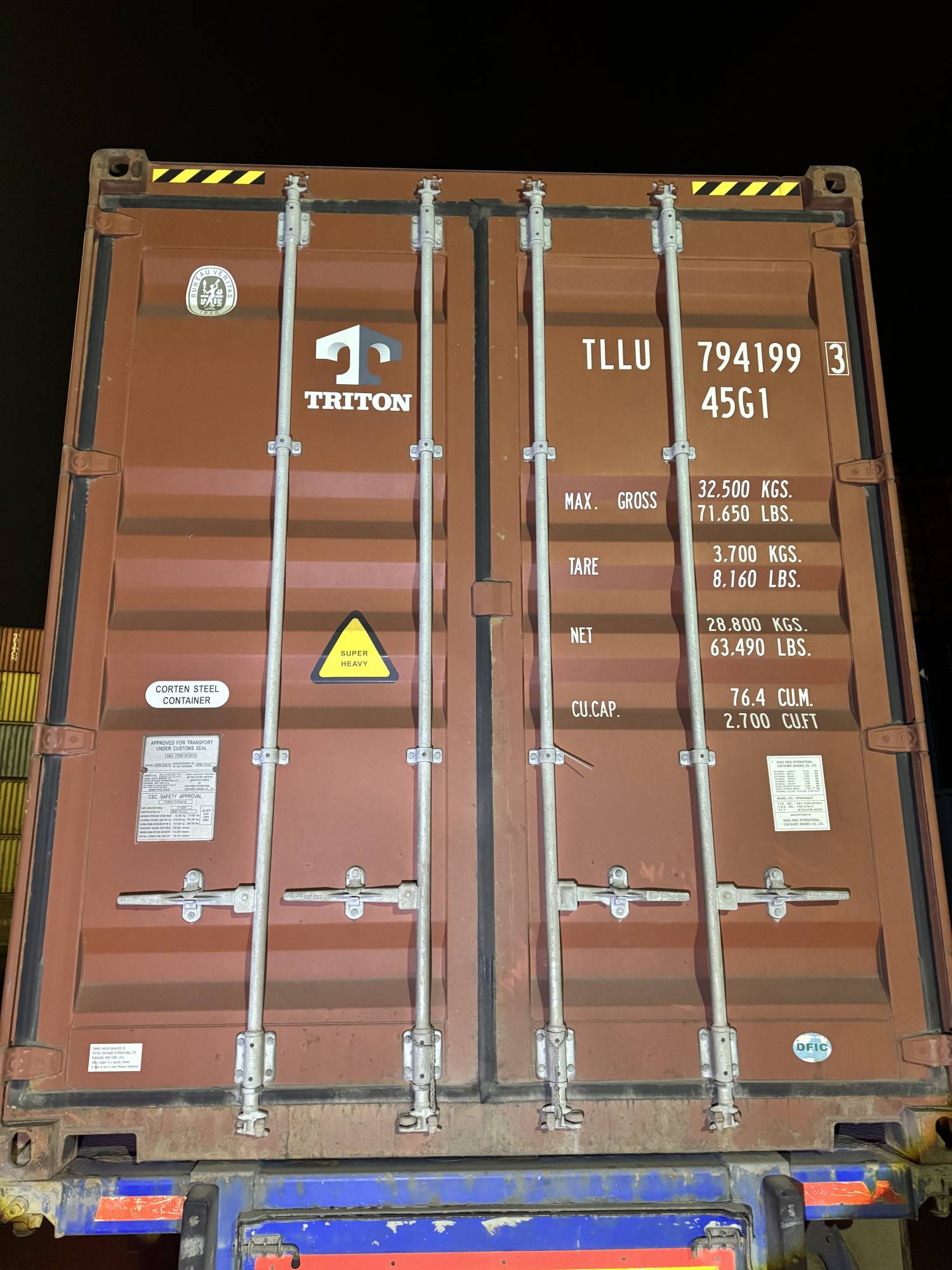 Морской контейнер TLLU7941993