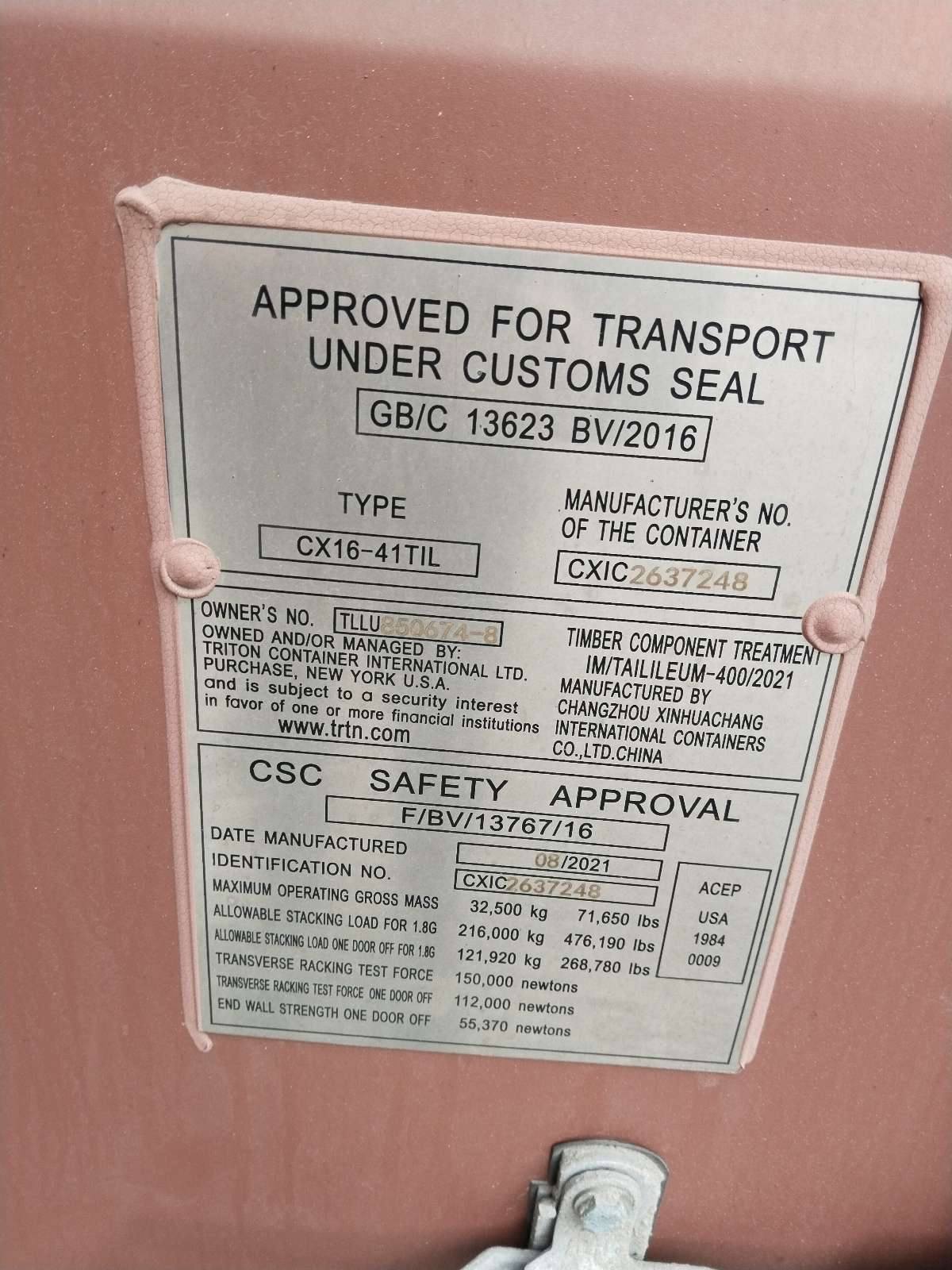 Морской контейнер TLLU8506748