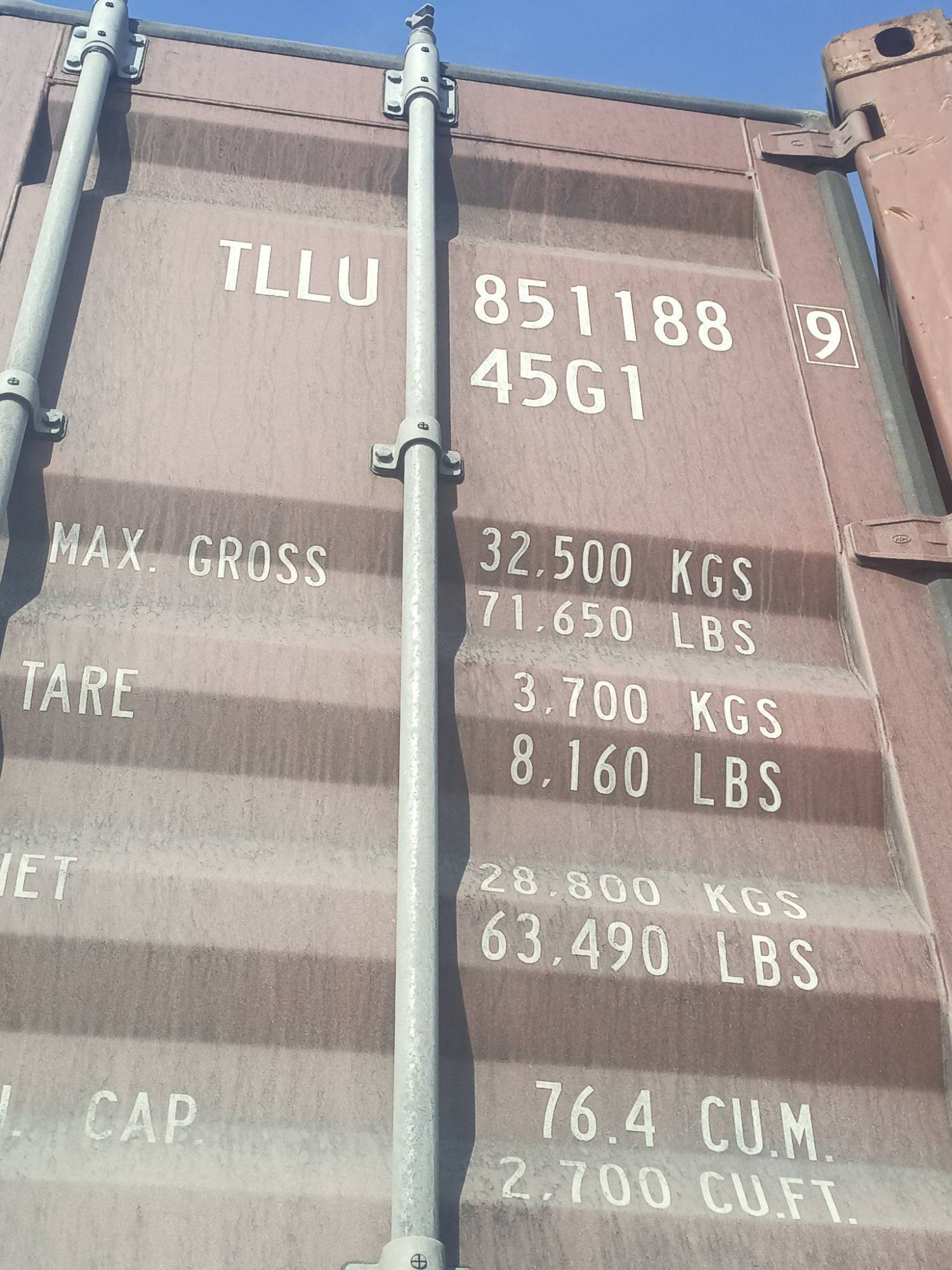 Морской контейнер TLLU8511889