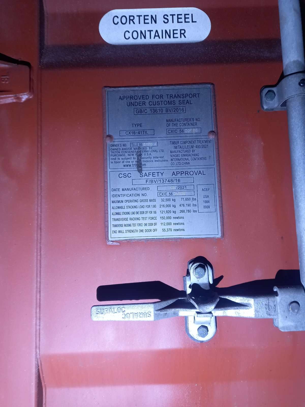 Морской контейнер TLLU8537754