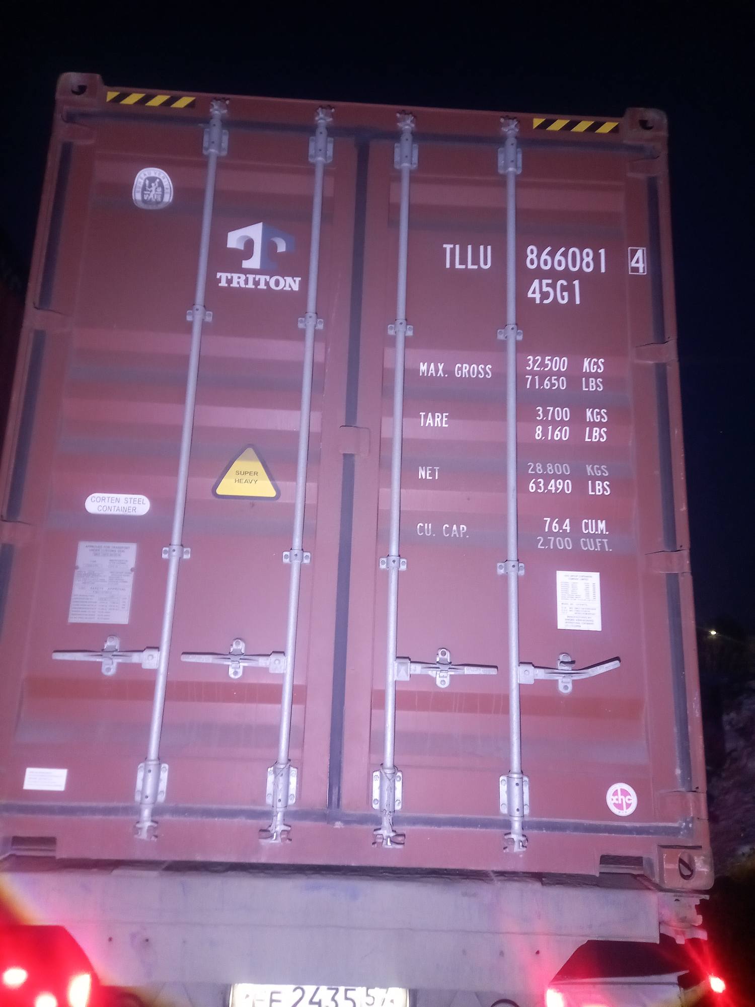 Морской контейнер TLLU8660814