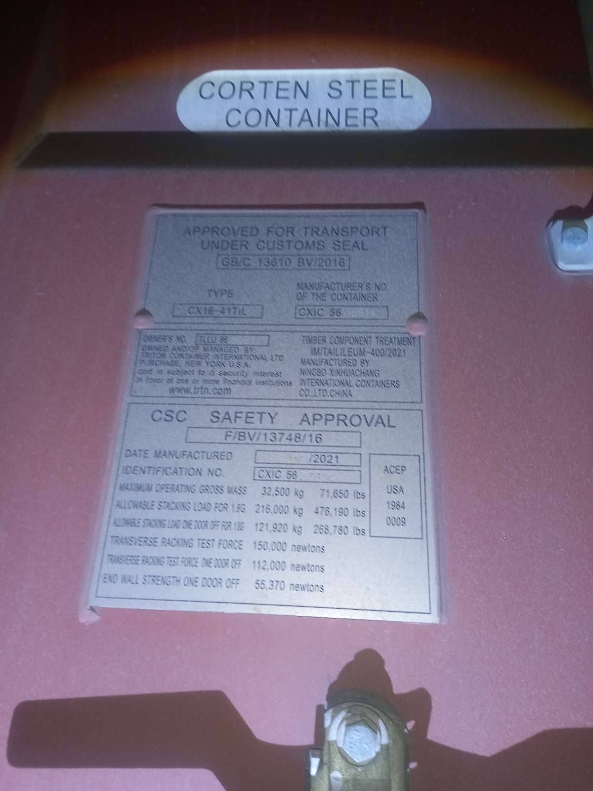 Морской контейнер TLLU8660814