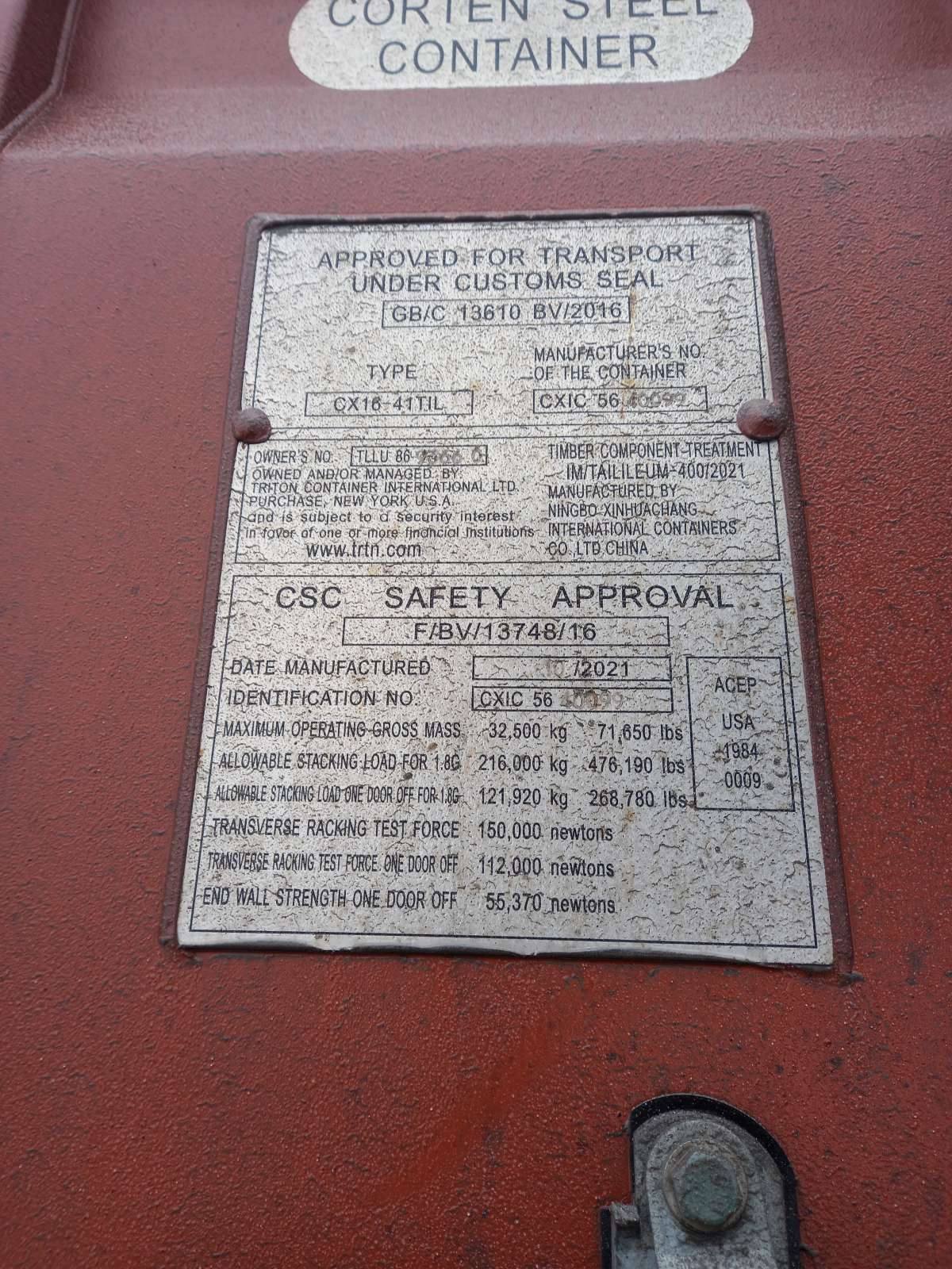 Морской контейнер TLLU8693660