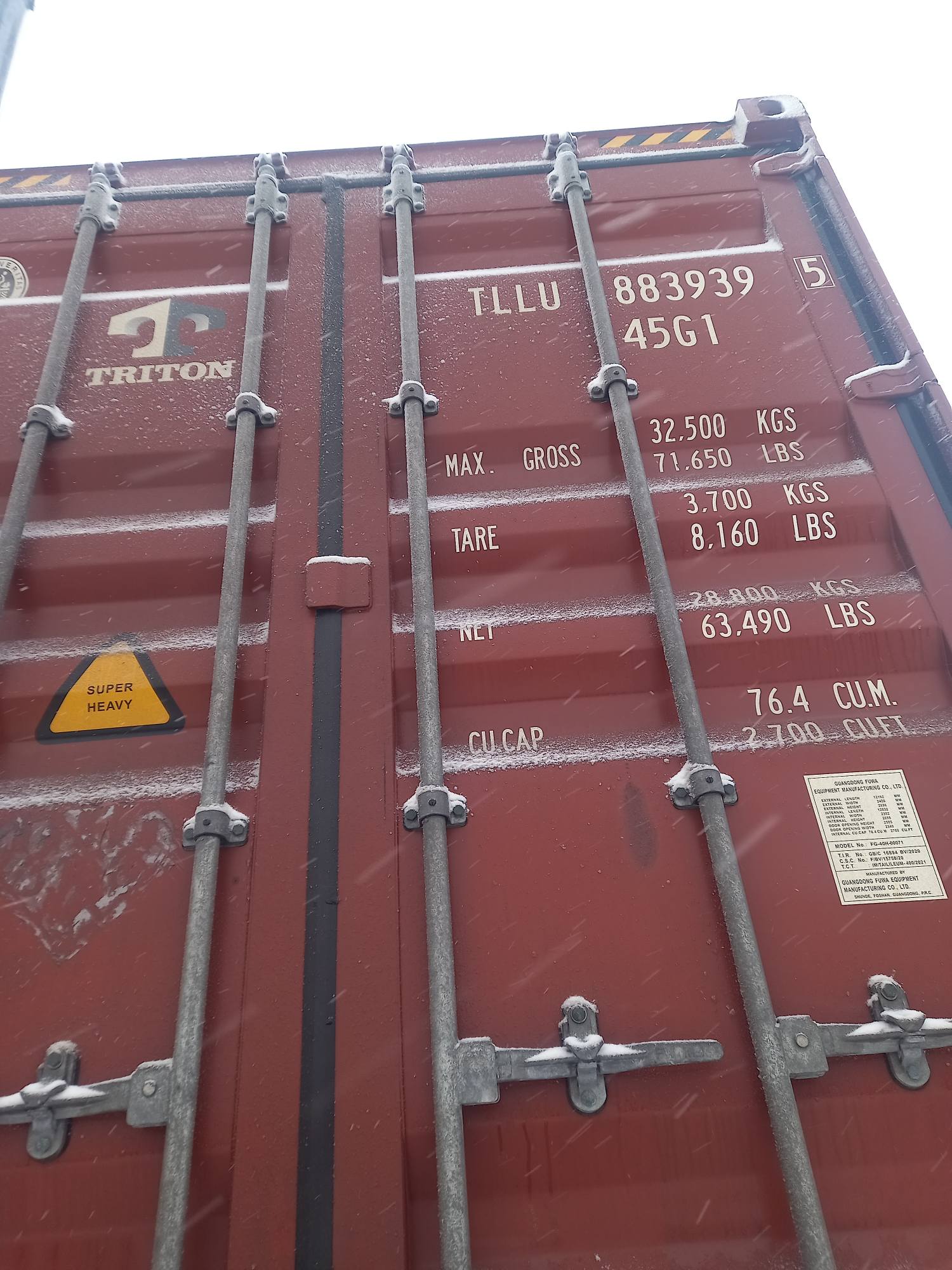 Морской контейнер TLLU8839395