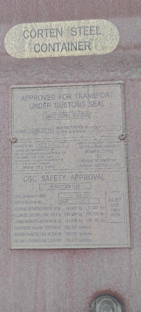 Морской контейнер TLLU8904470