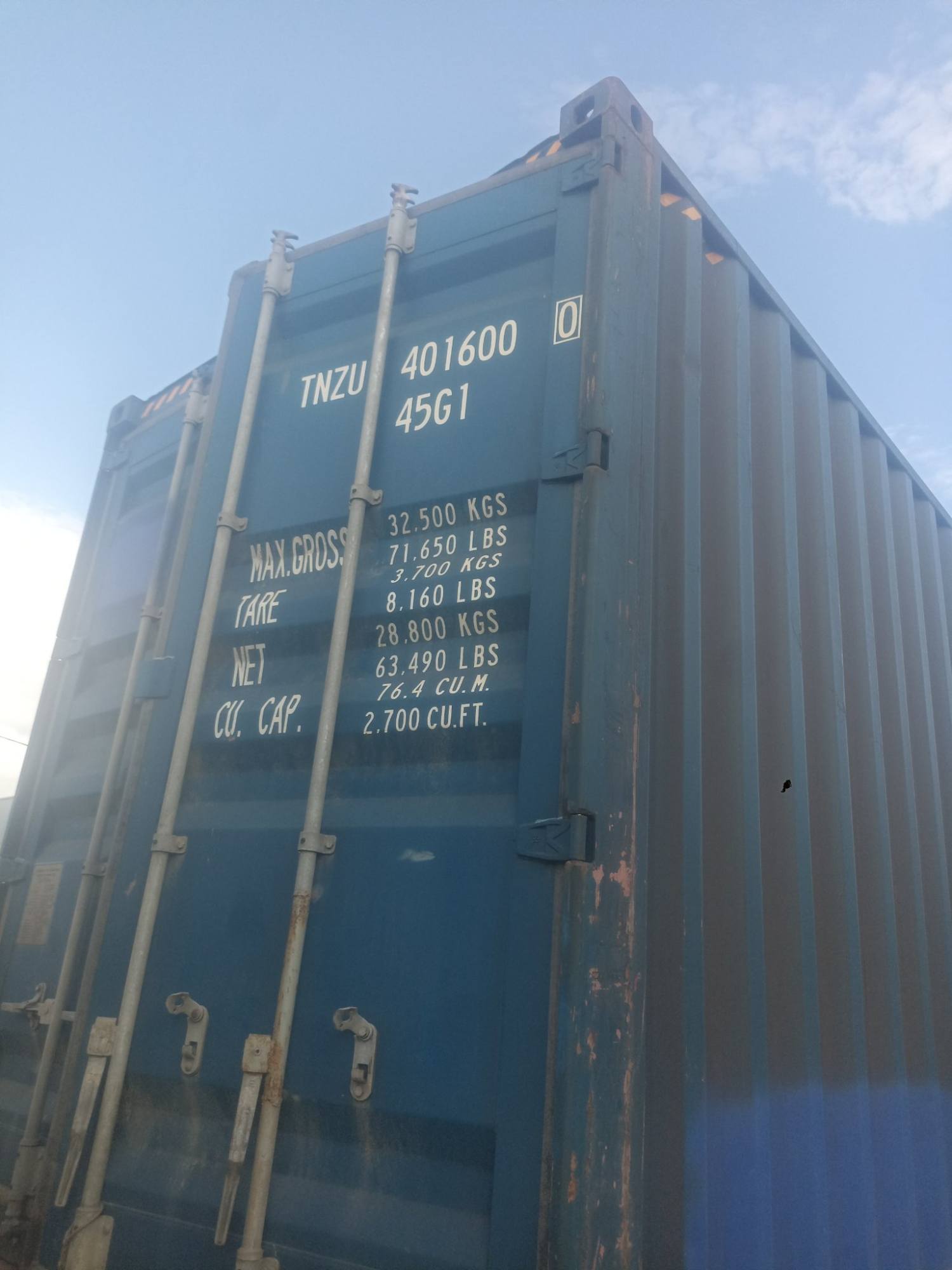 Морской контейнер TNZU4016000