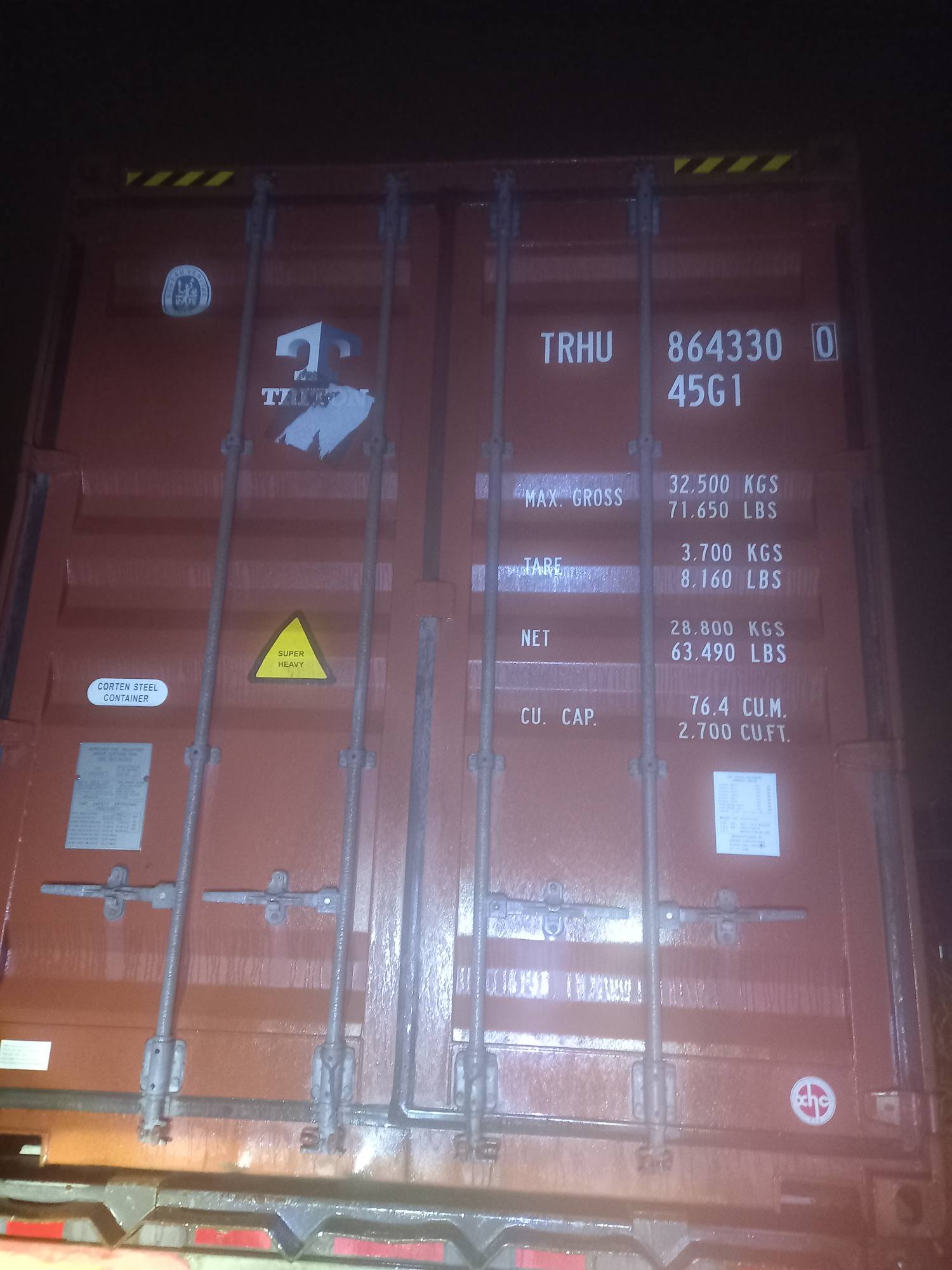 Морской контейнер TRHU8643300