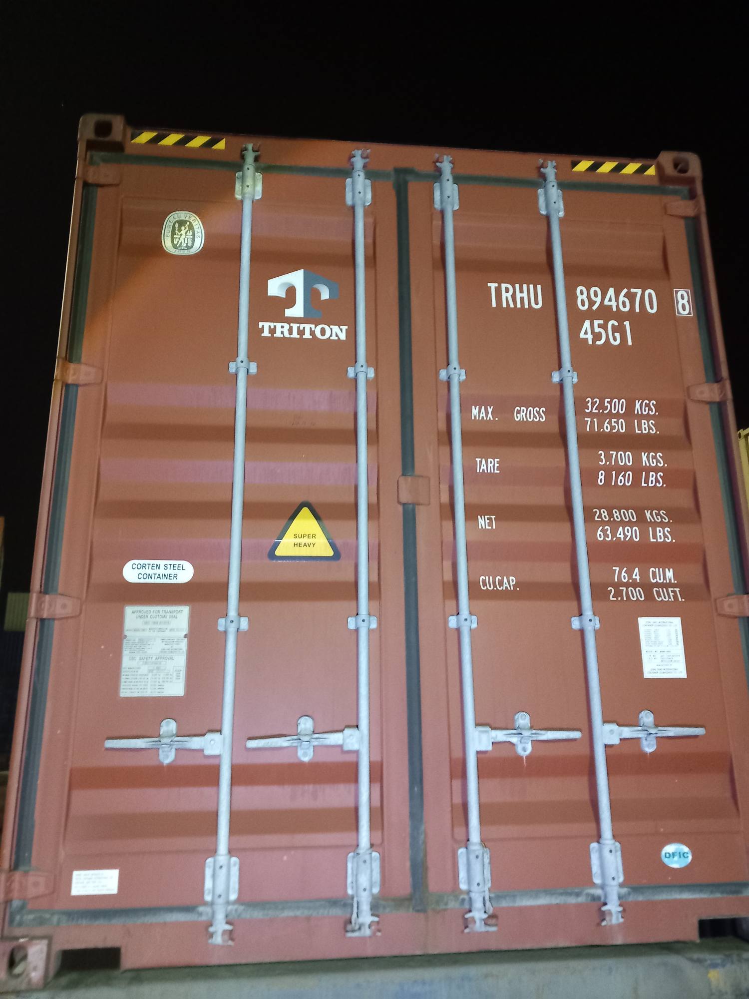 Морской контейнер TRHU8946708