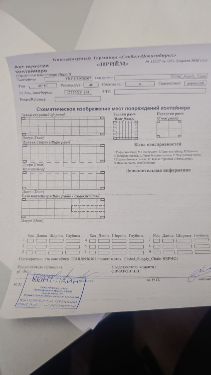 Морской контейнер TRHU8950307