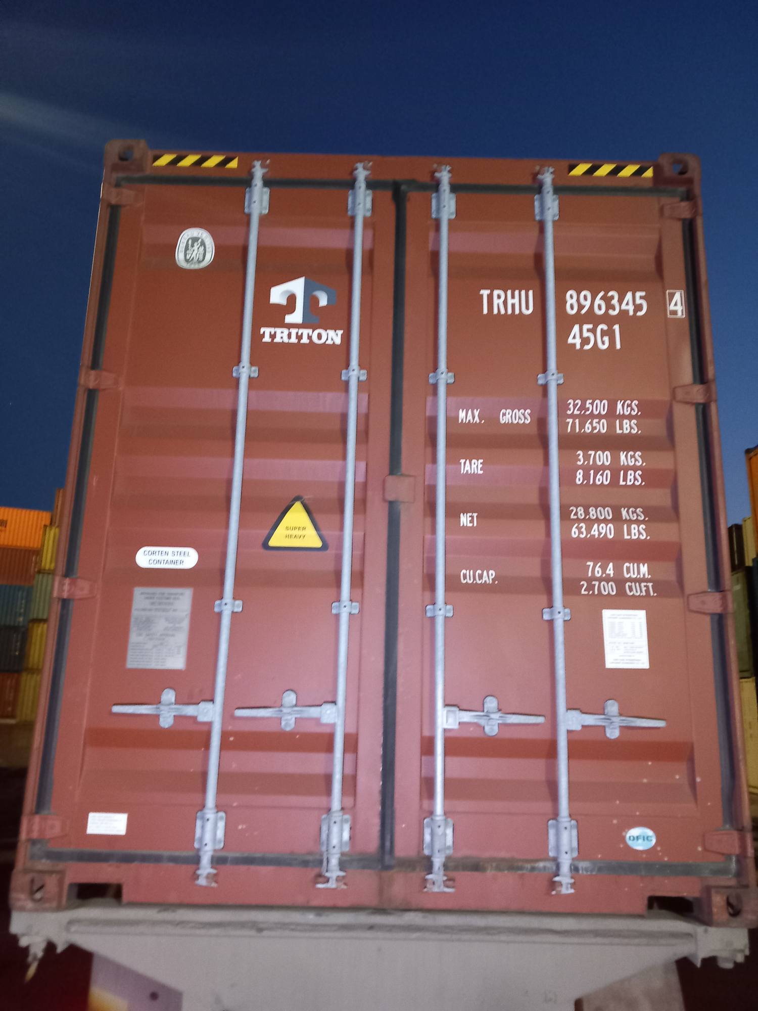 Морской контейнер TRHU8963454