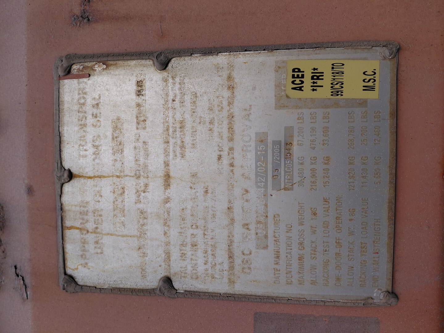 Морской контейнер TRLU3964327