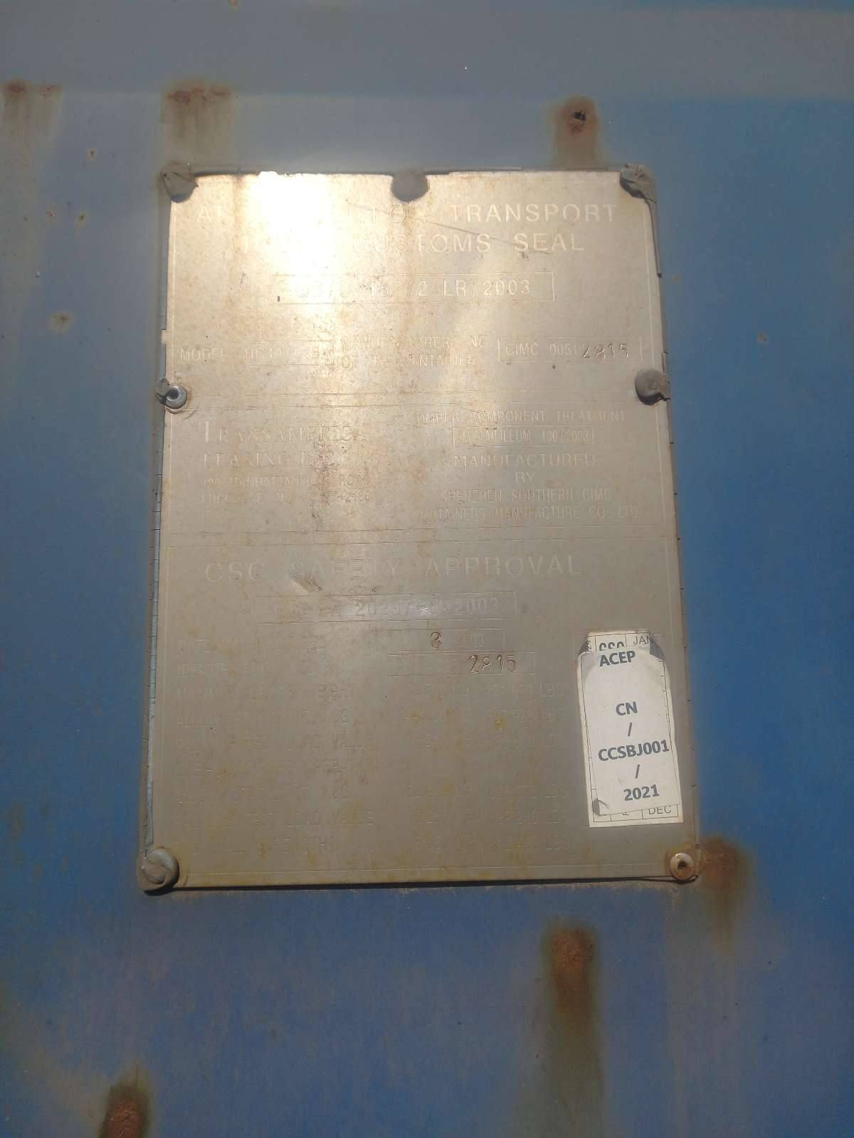 Морской контейнер TRLU6636281
