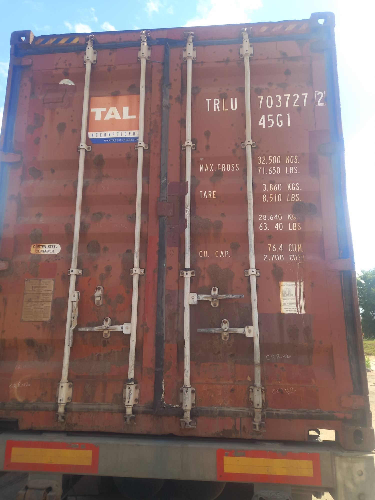 Морской контейнер TRLU7037272