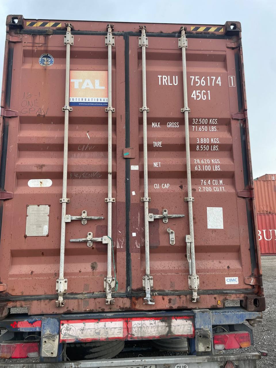 Морской контейнер TRLU7561741
