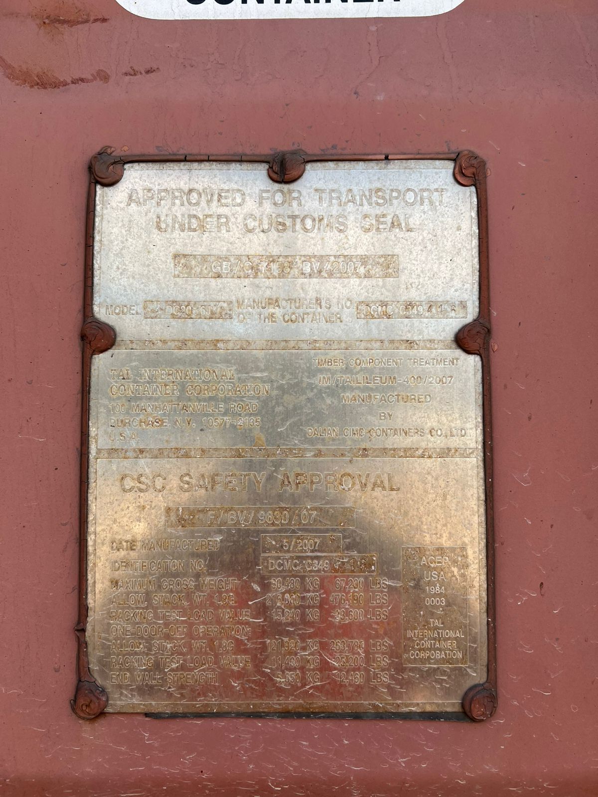 Морской контейнер TRLU9381800