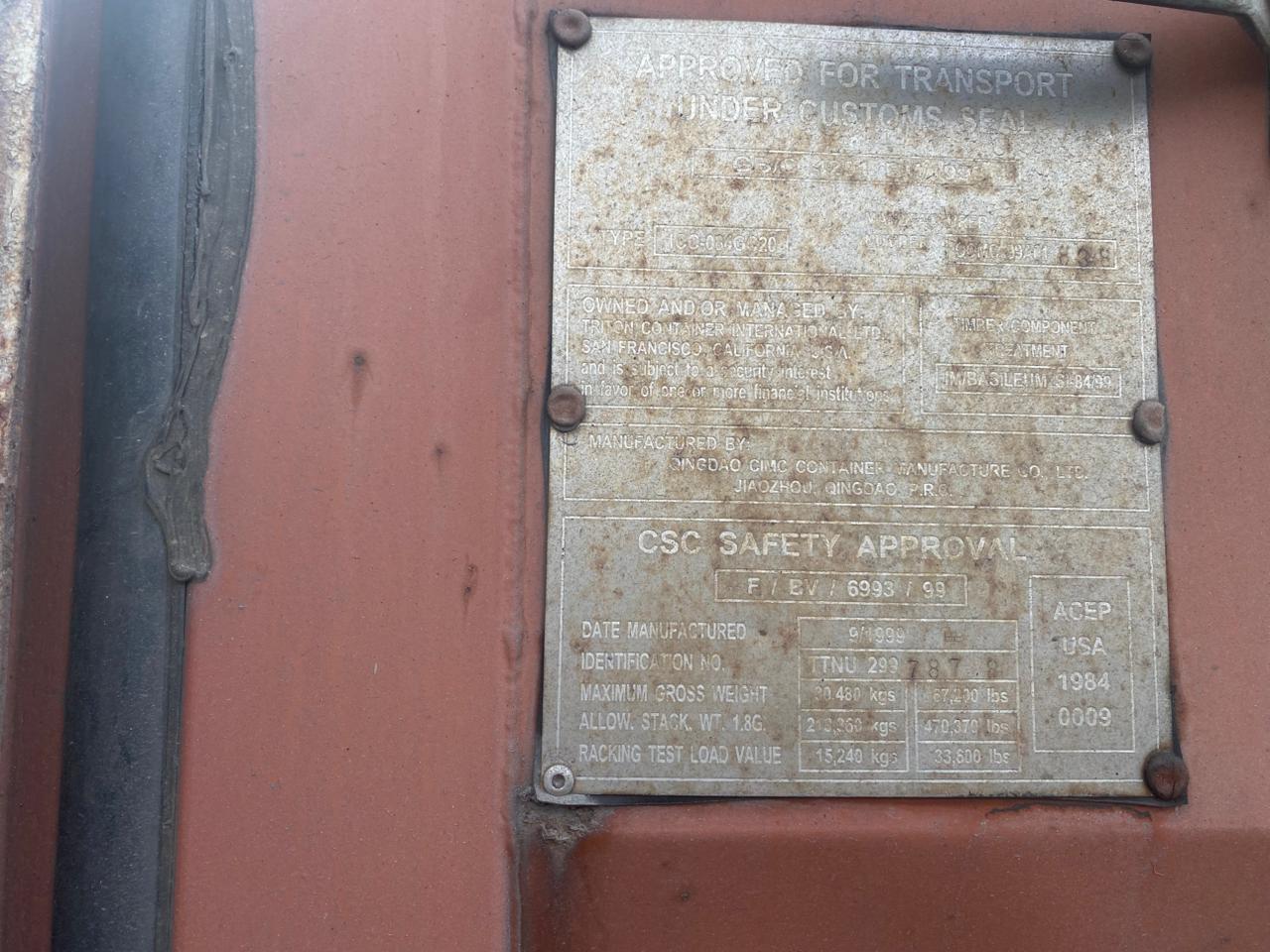 Морской контейнер TTNU2997878