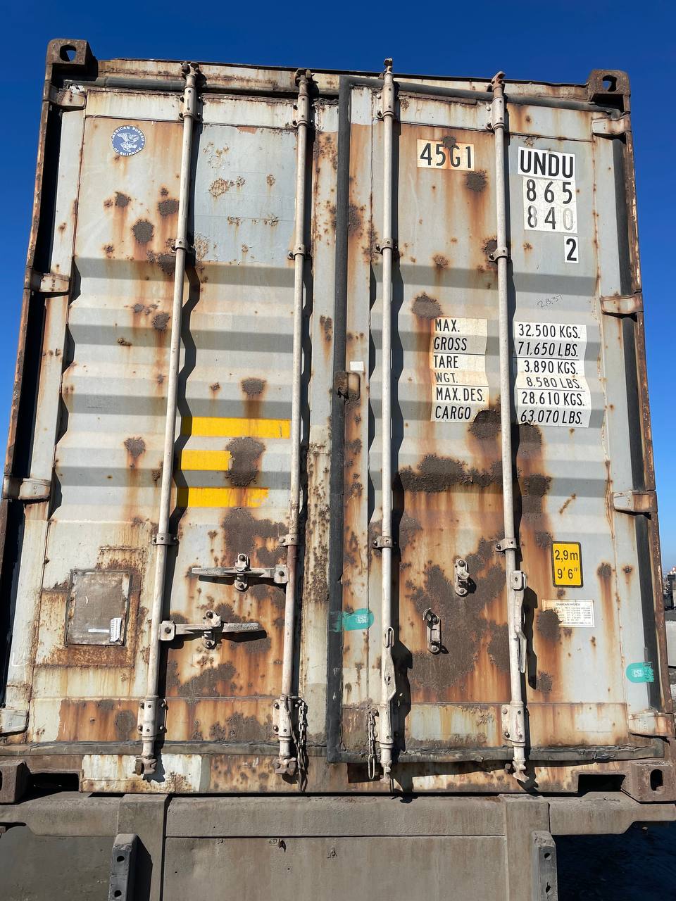 Морской контейнер UNDU8658402