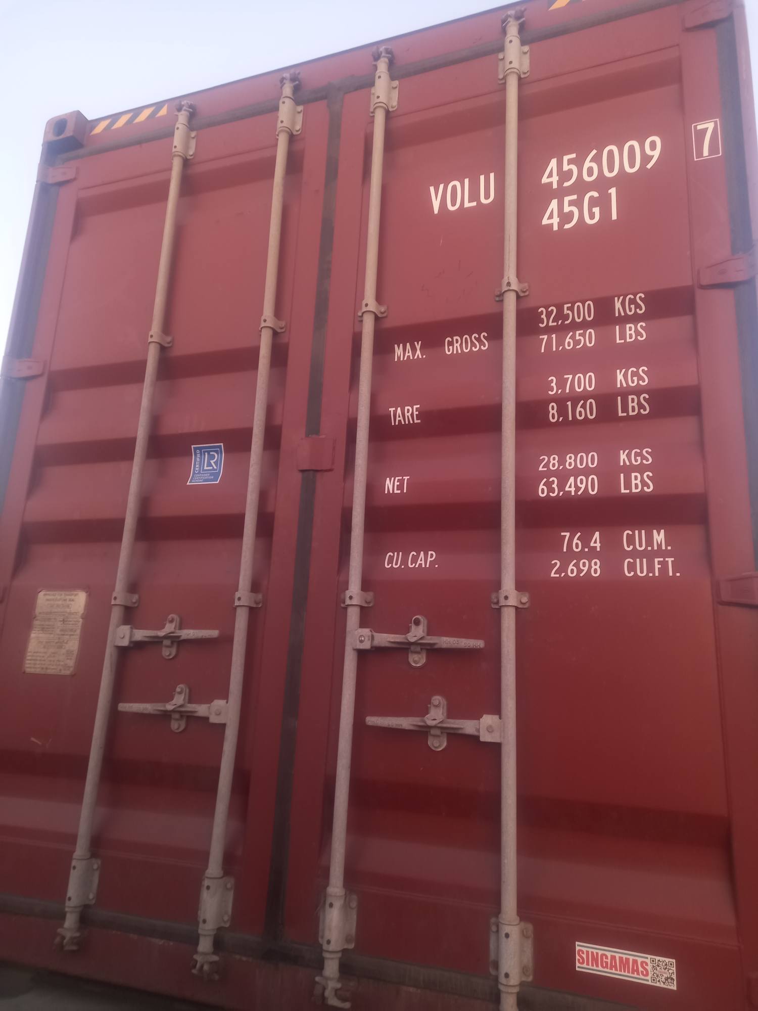 Морской контейнер VOLU4560097