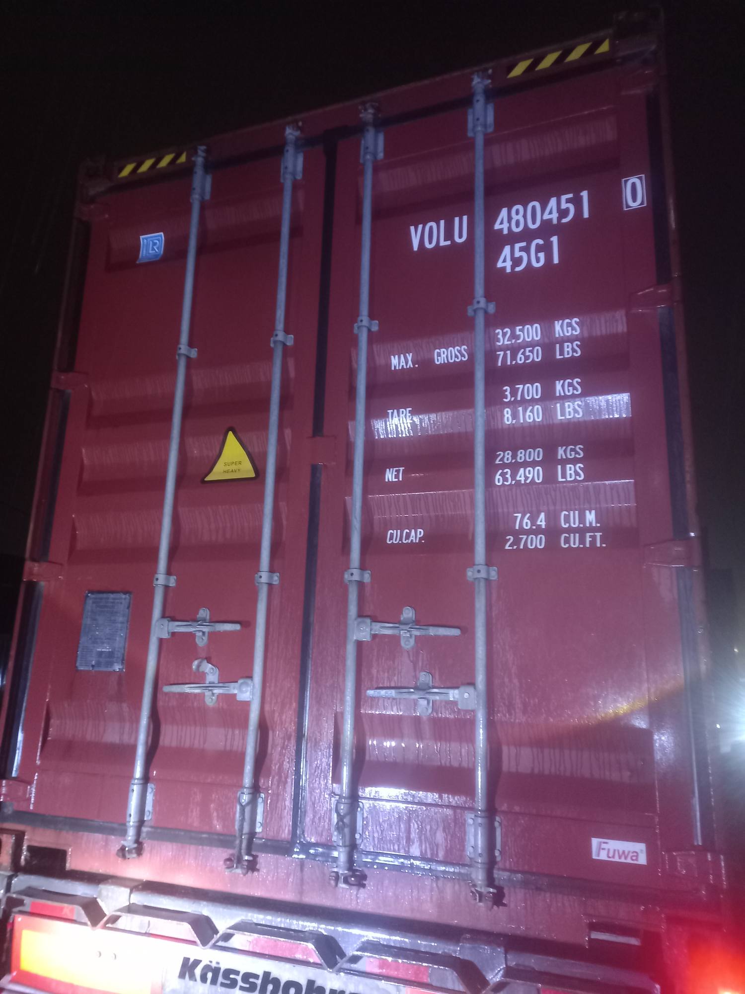 Морской контейнер VOLU4804510