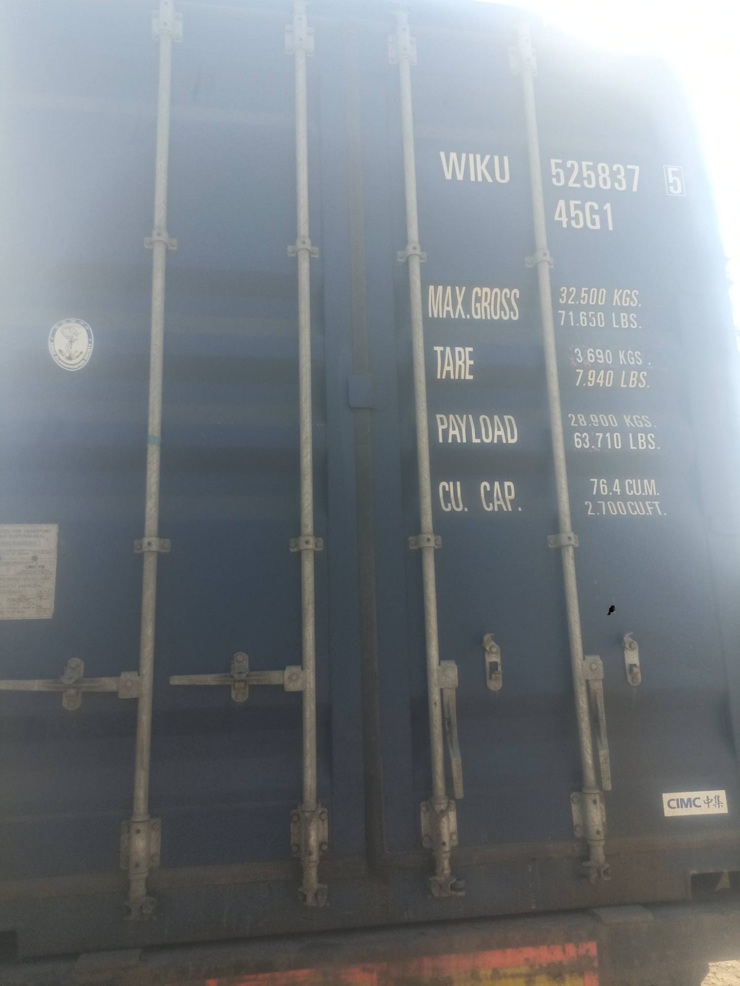 Морской контейнер WIKU5258375