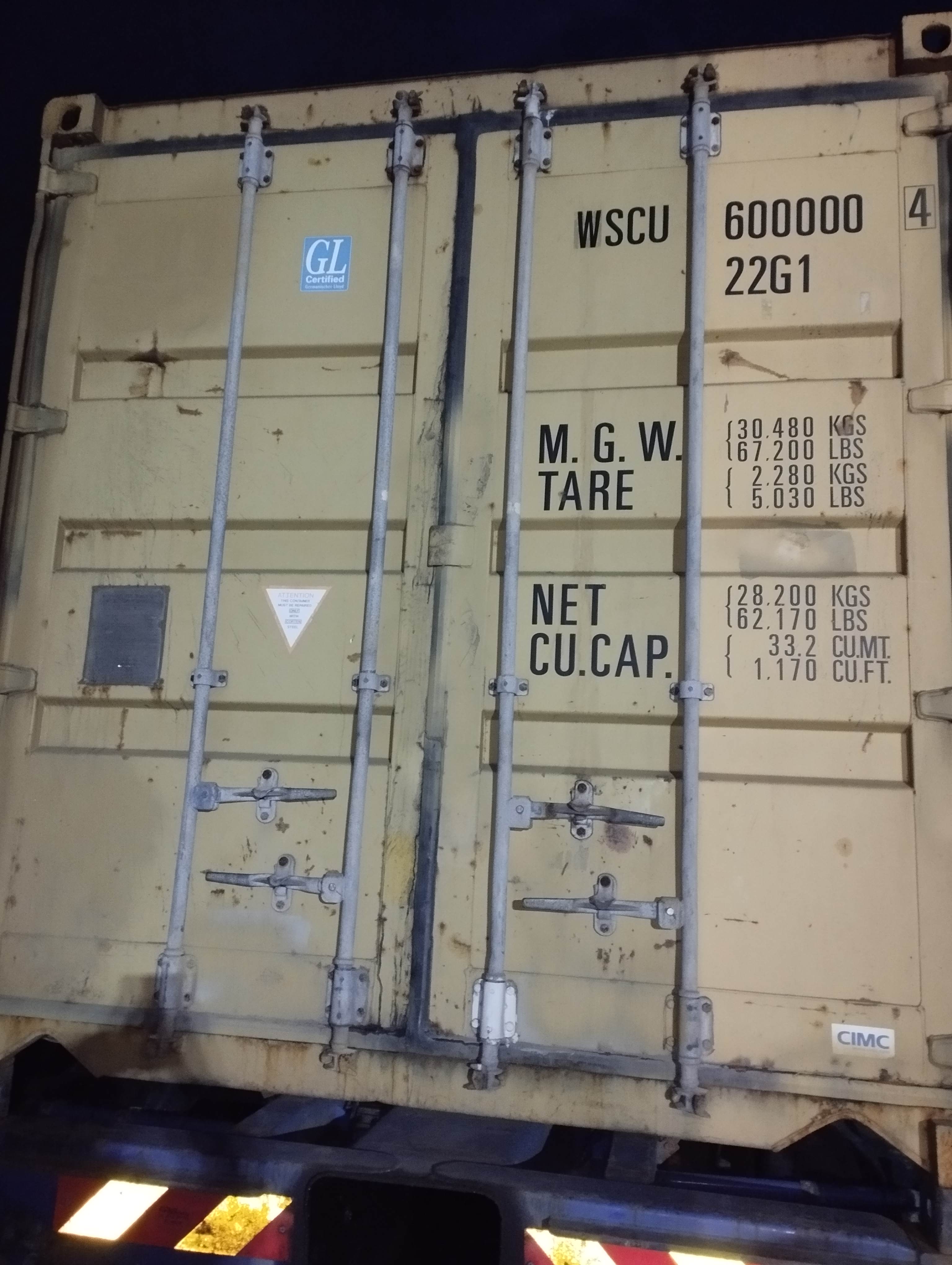 Морской контейнер WSCU6000004