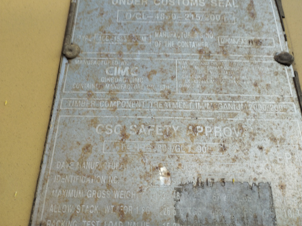 Морской контейнер WSCU6619175