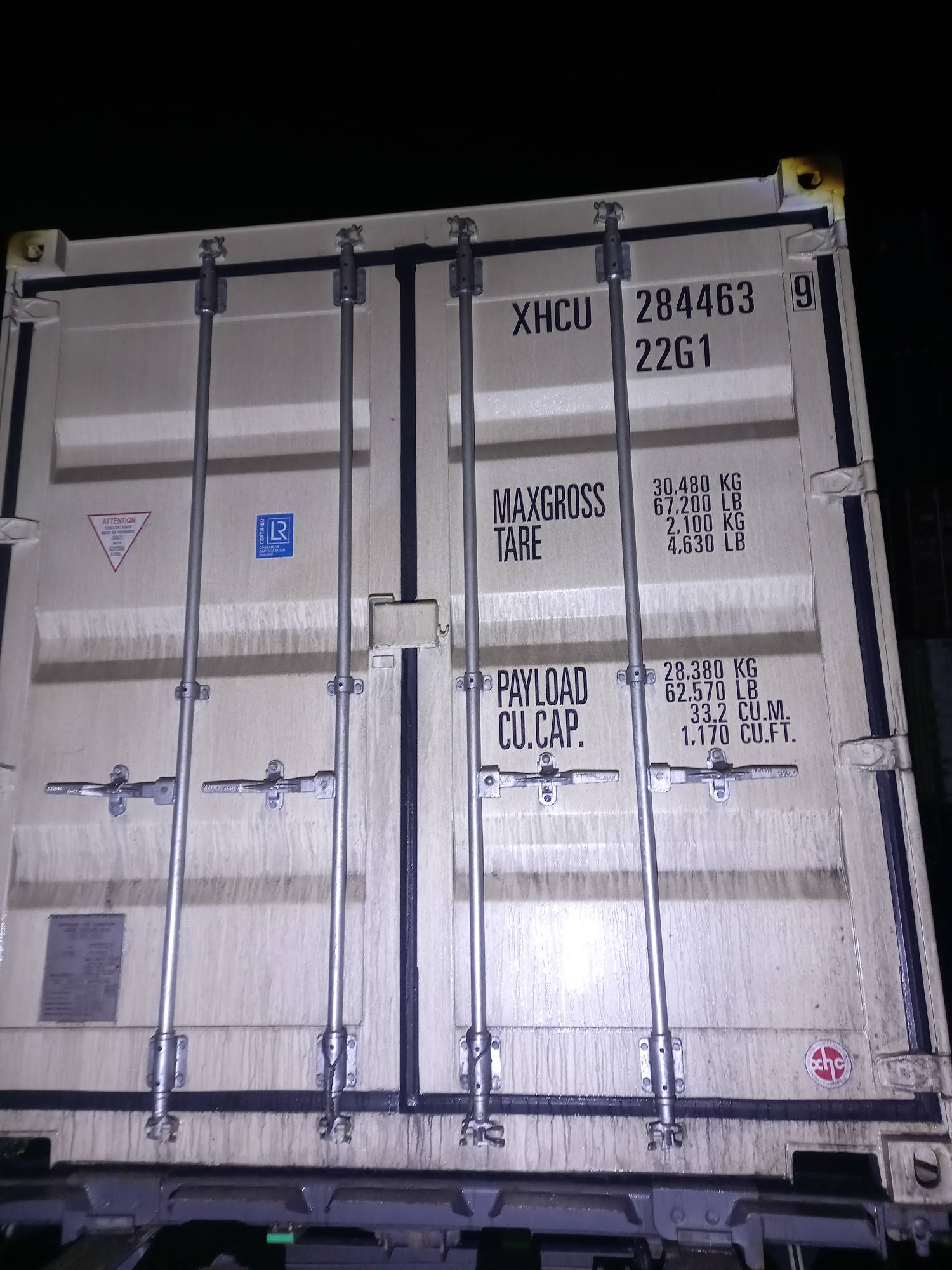 Морской контейнер XHCU2844639