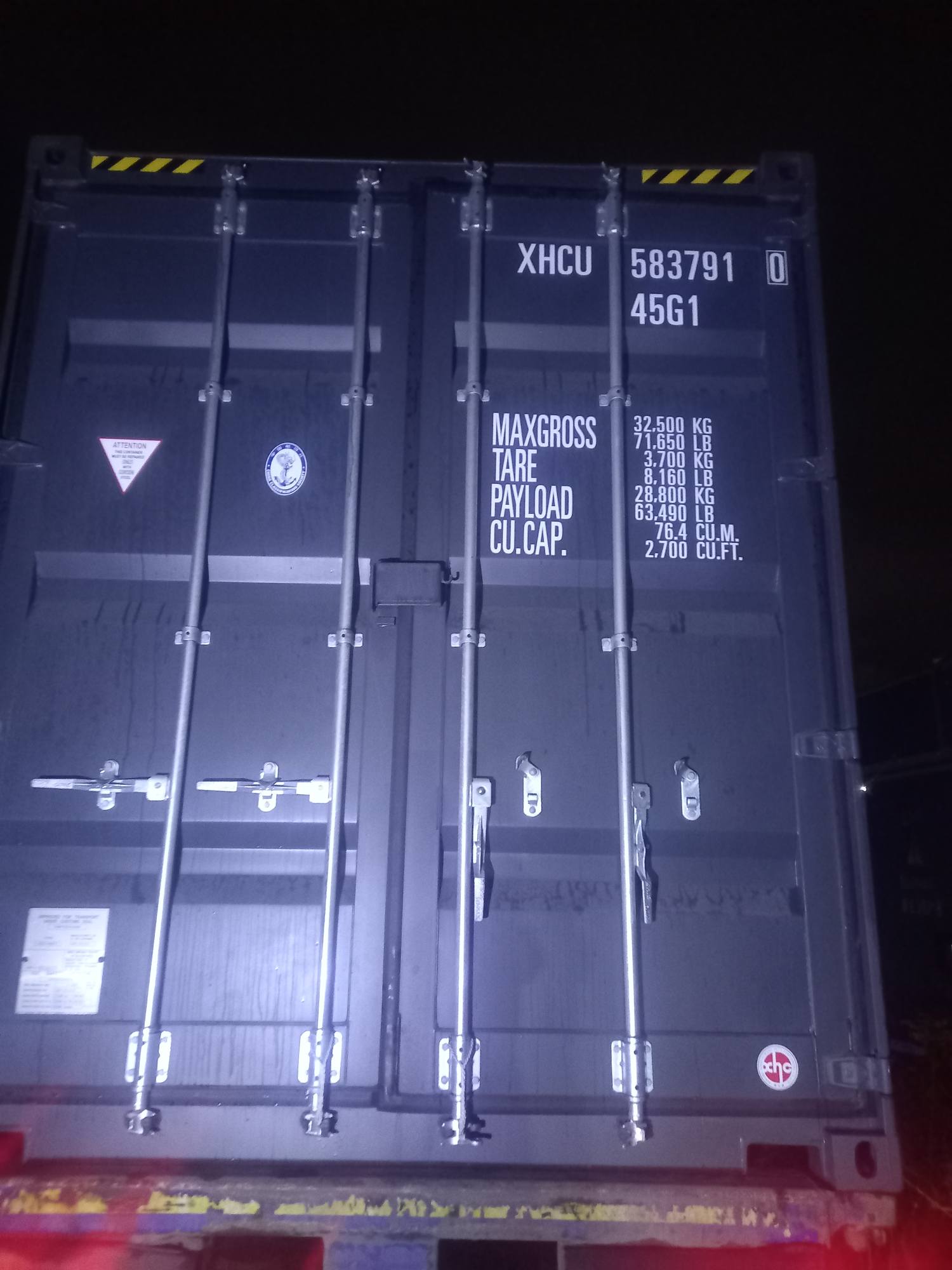 Морской контейнер XHCU5837910